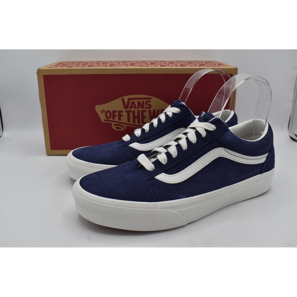 Vans Old Skool Sneakers Womens 7 Deep Twilight Blue Suede Shoes NEW